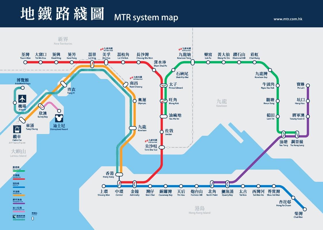 কজওয়ে বে, MTR স্টেশন মানচিত্র