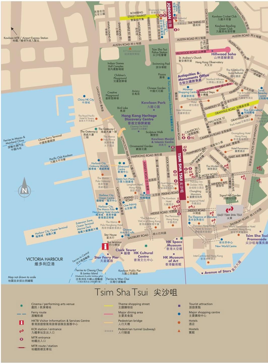 হংকং মানচিত্র, Kowloon