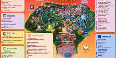 হংকং Disneyland মানচিত্র
