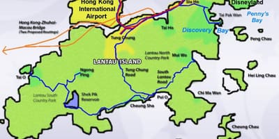 Lantau দ্বীপ, হংকং মানচিত্র