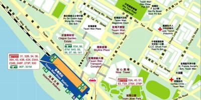 Tsuen Wan ওয়েস্ট স্টেশন মানচিত্র